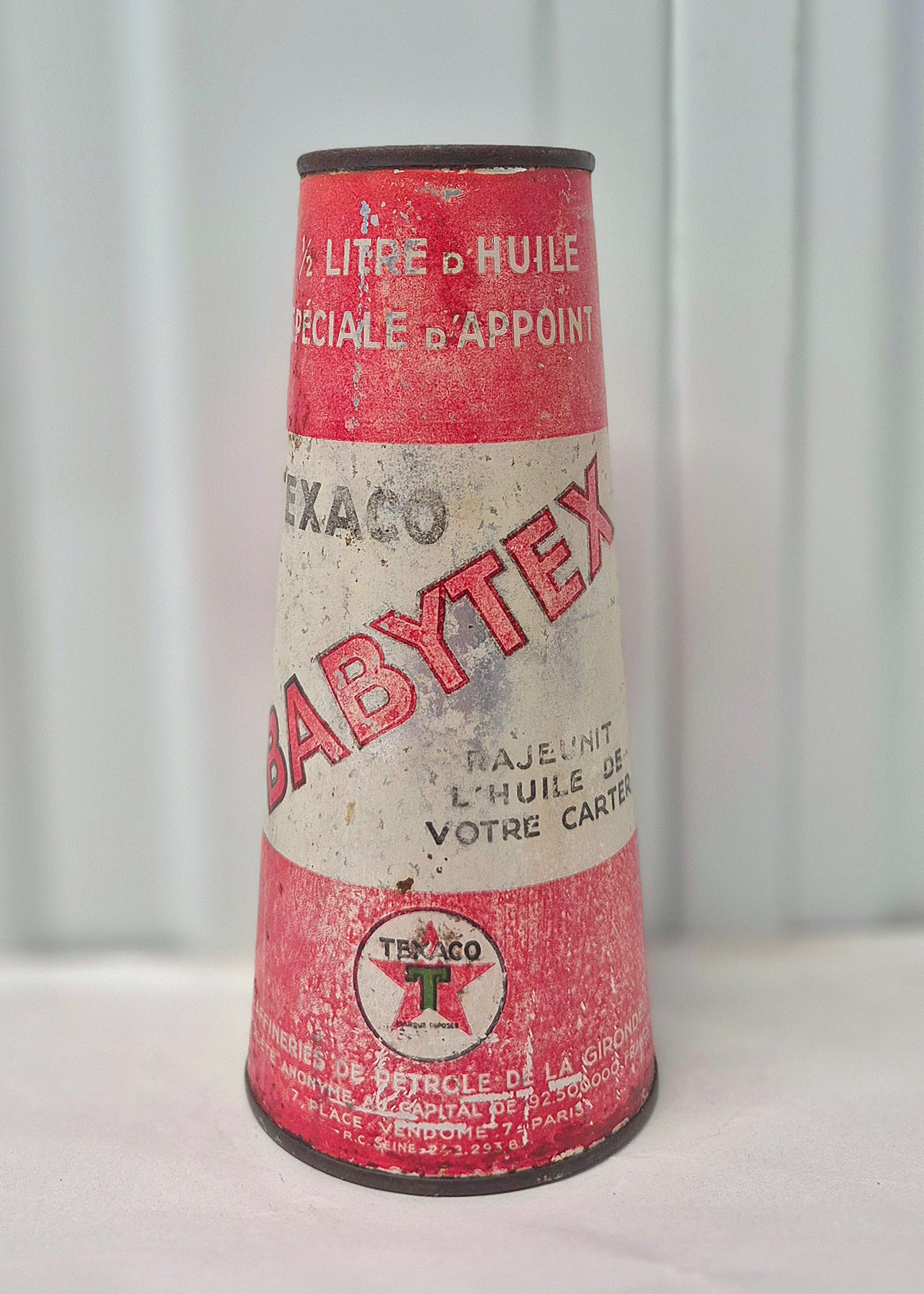 Bidon d'huile Conique BABYTEX "Métal & Carton"