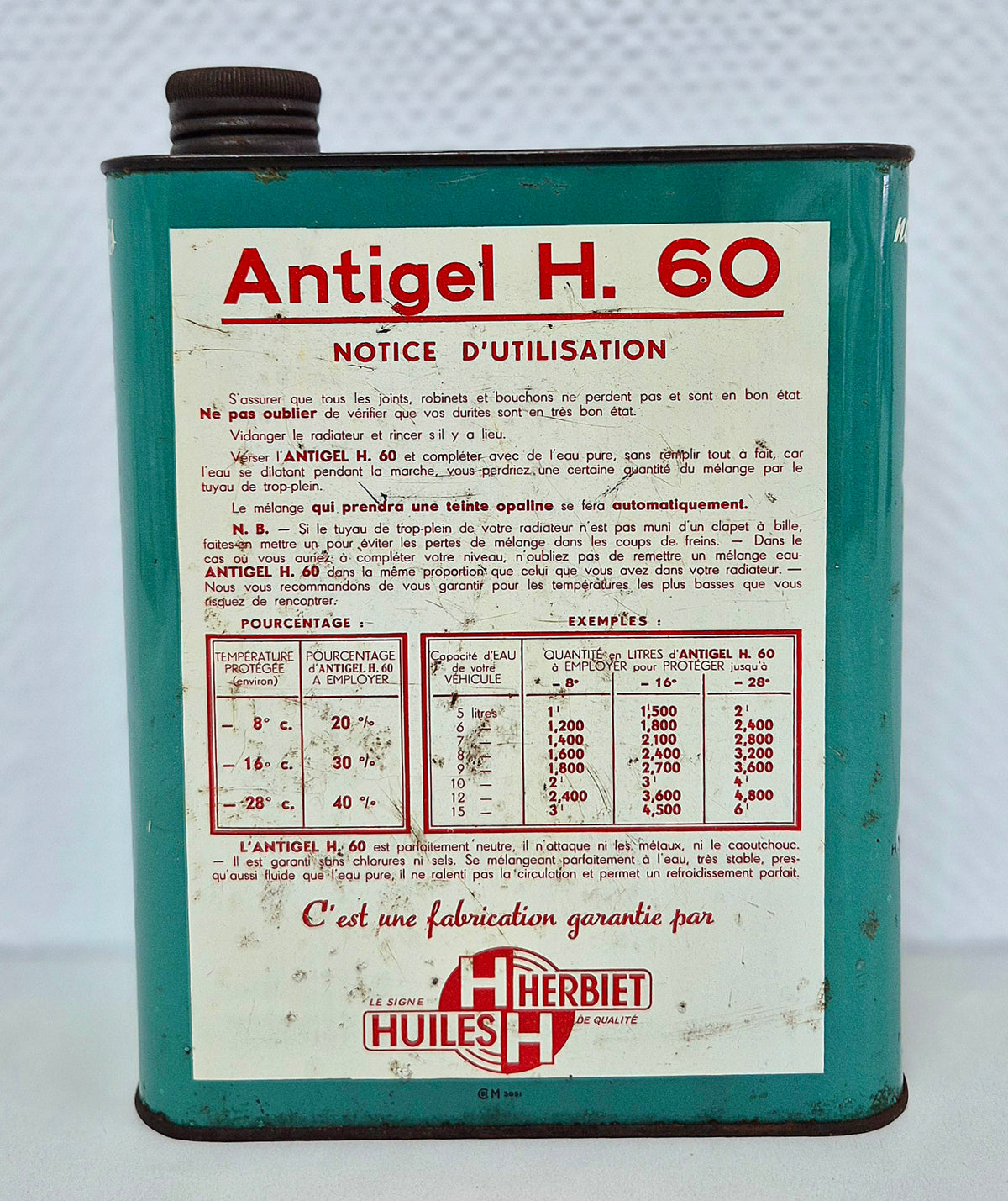 Bidon antigel HERBIET