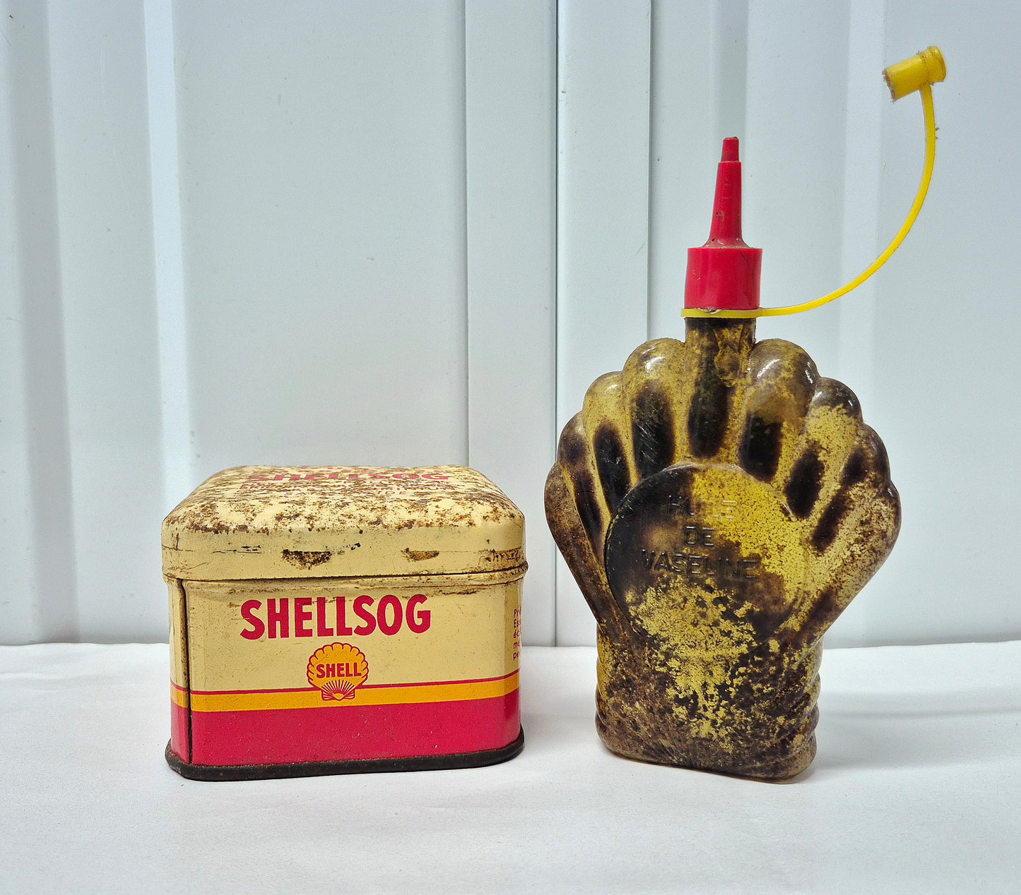 Lot SHELL burette + boîte