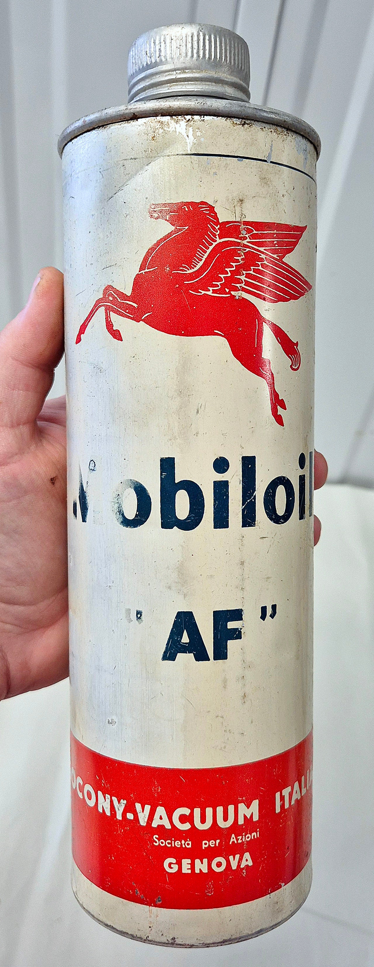 Bidon d'huile MOBILOIL A & AD