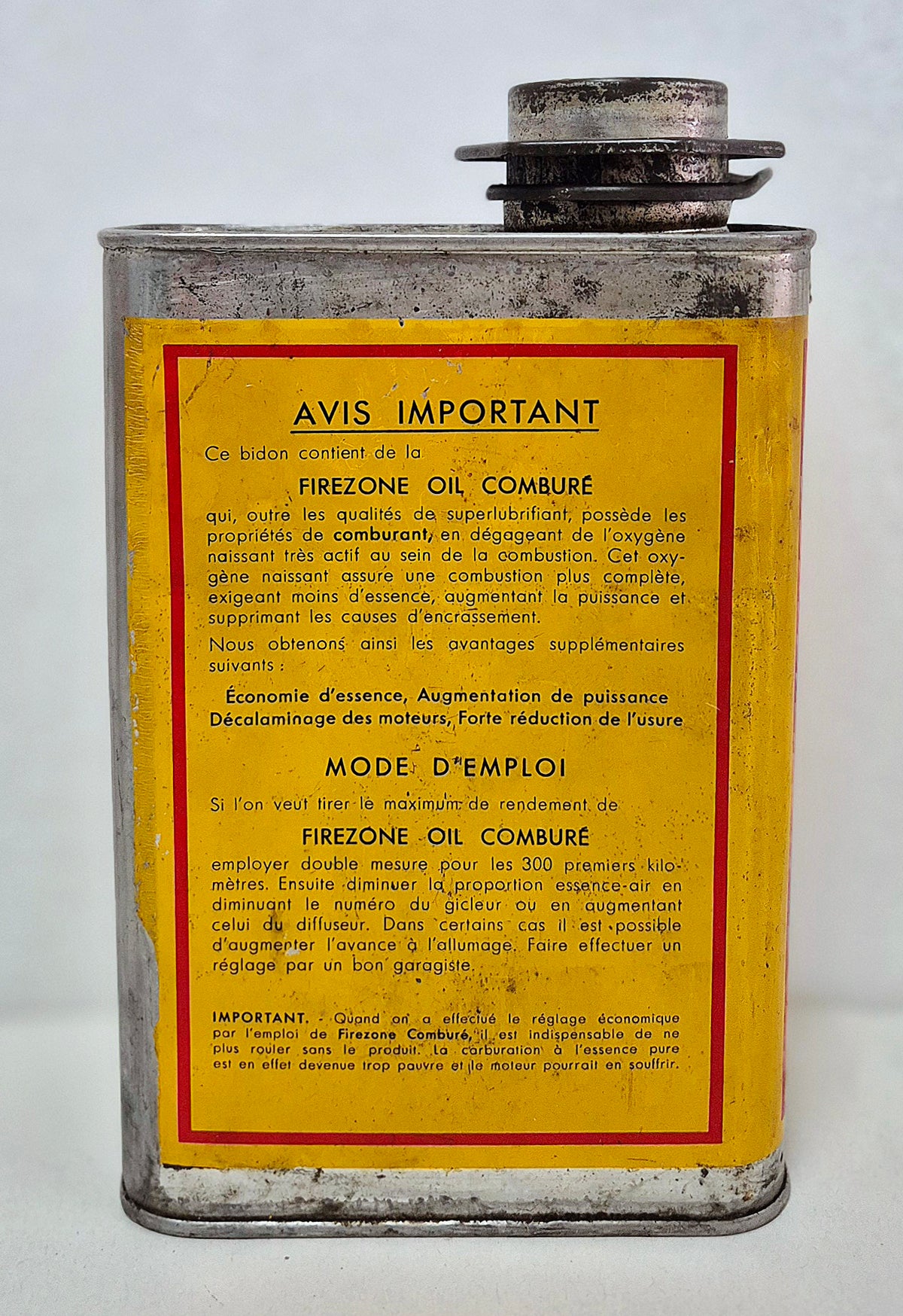 Bidon d'huile FIREZONE OIL