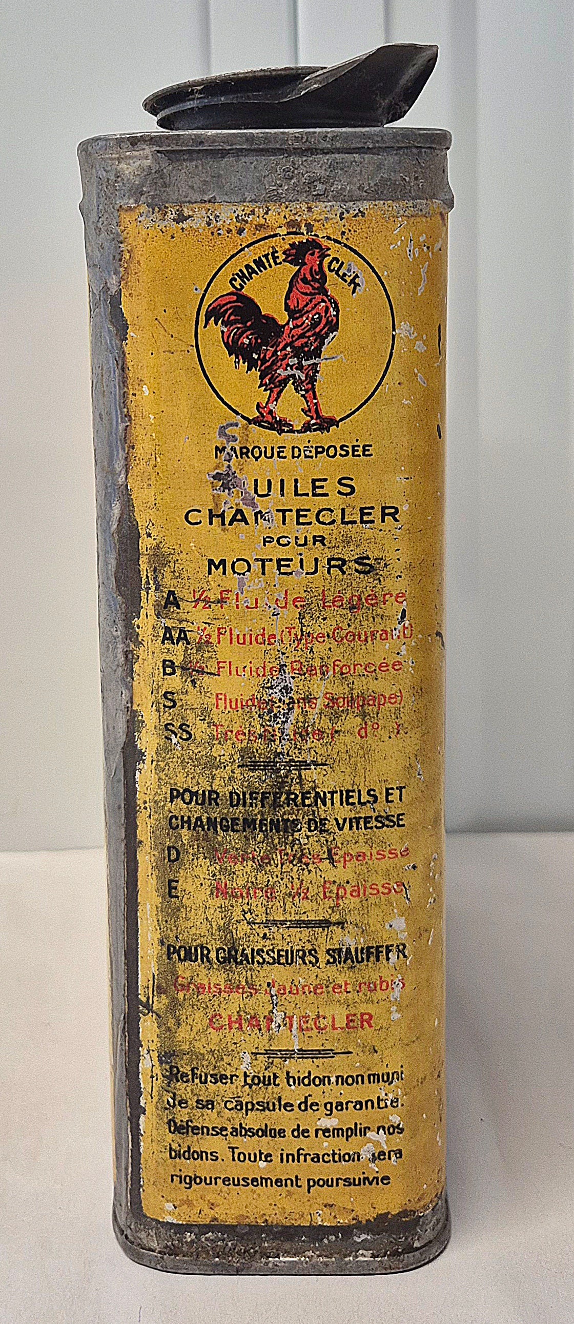 Bidon d'huile CHANTECLER