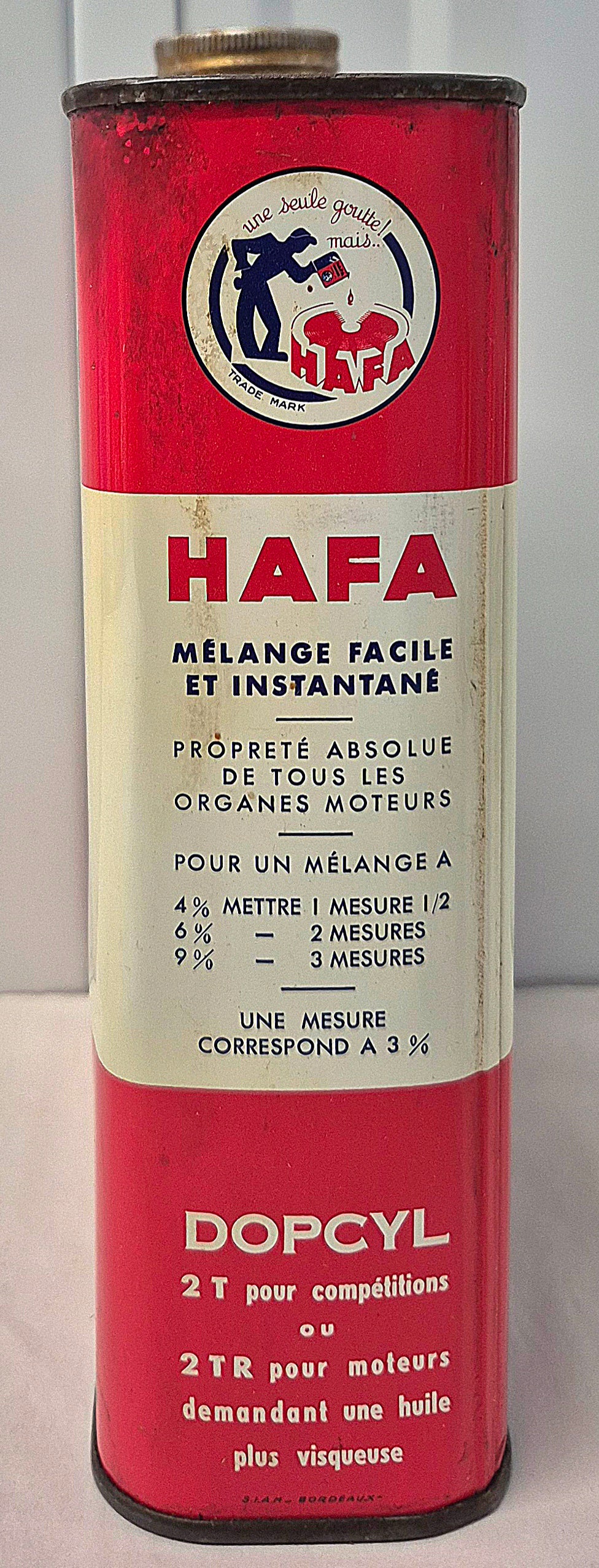 Bidon d'huile HAFA 2 temps