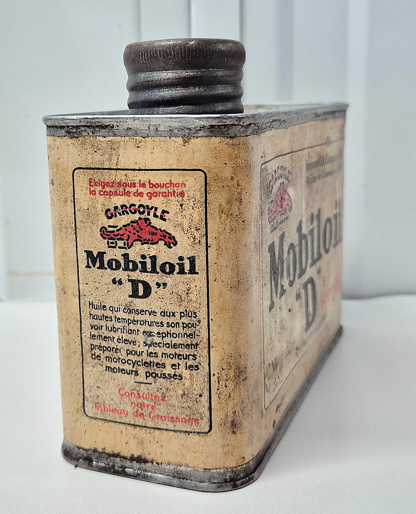 Bidon d'huile MOBILOIL D