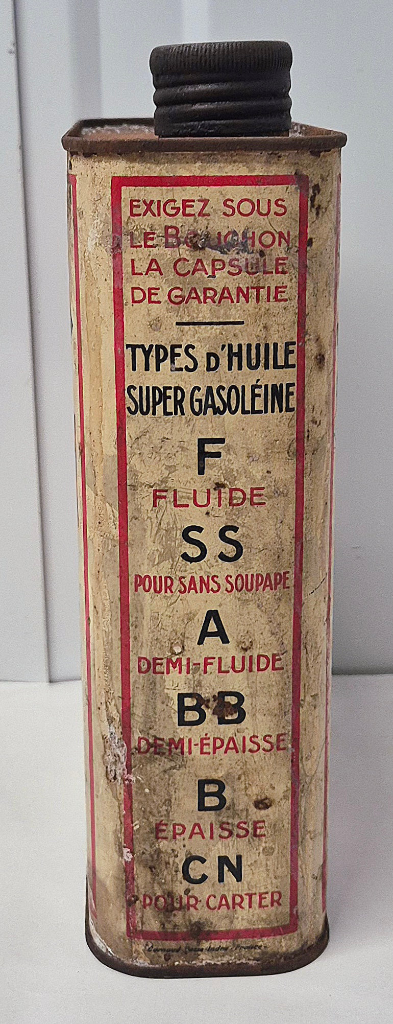 Bidon d'huile GASOLEINE