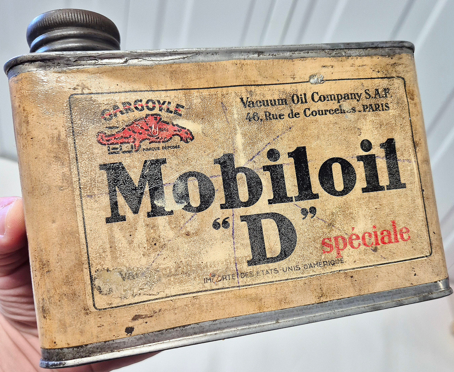 Bidon d'huile MOBILOIL D