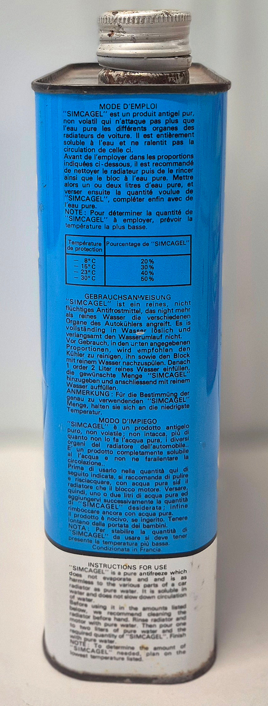 Bidon antigel Simca-Talbot