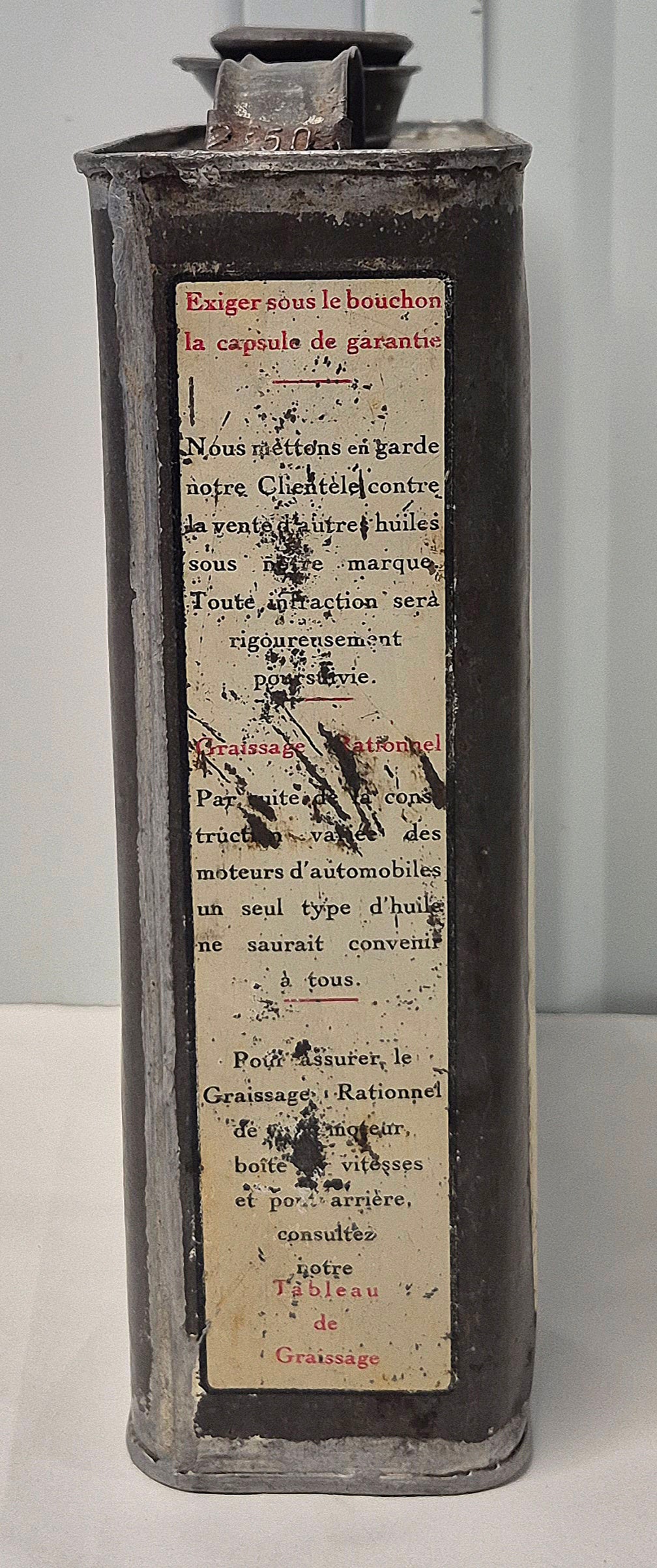 Bidon d'huile MOBILOIL