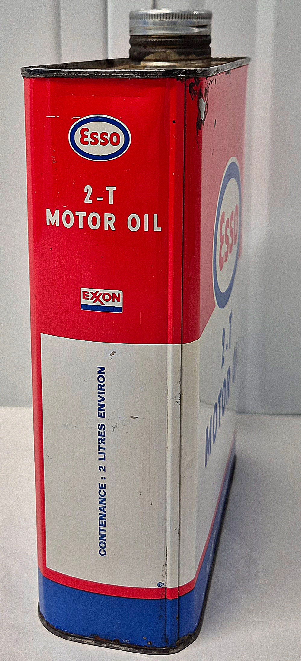 Bidon d'huile ESSO 2 Temps
