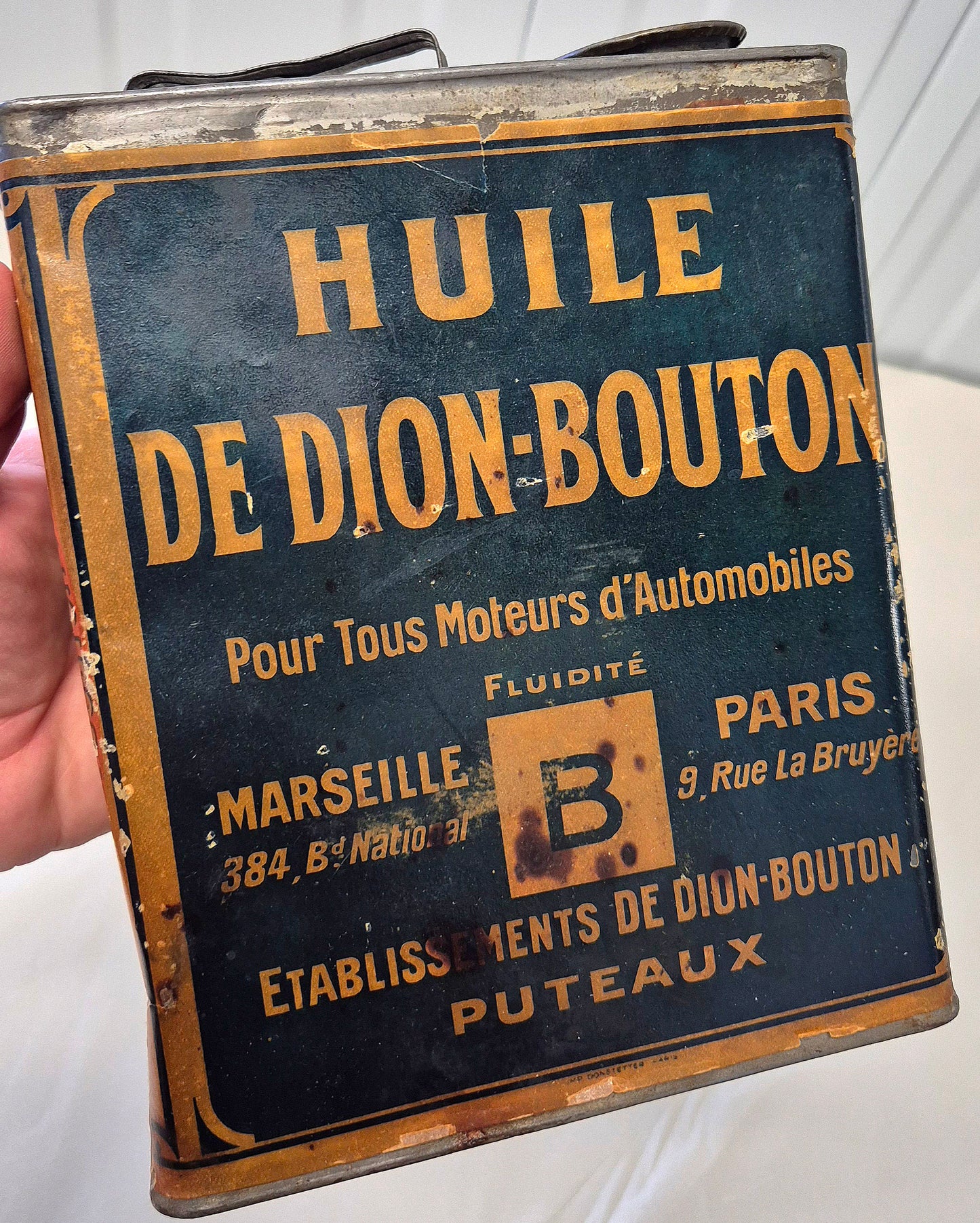 Bidon d'huile DE DION-BOUTON