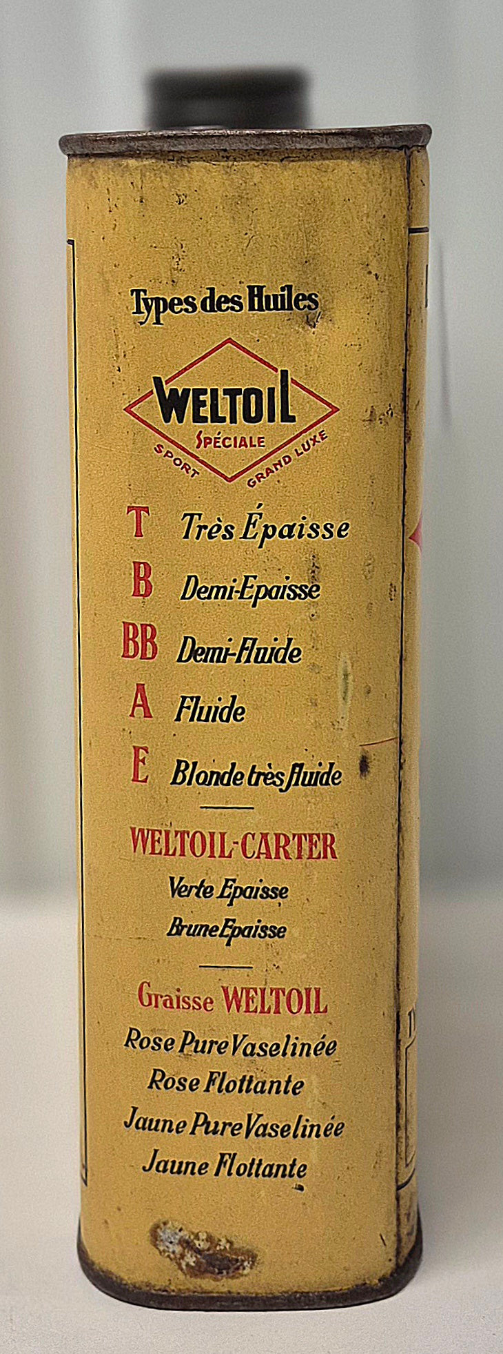 Bidon d'huile WELTOIL