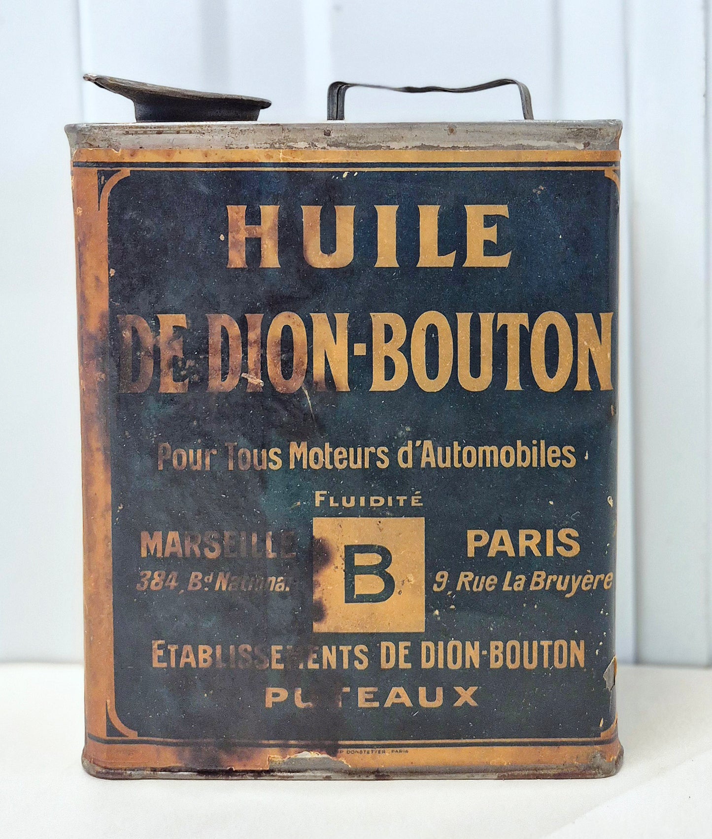 Bidon d'huile DE DION-BOUTON