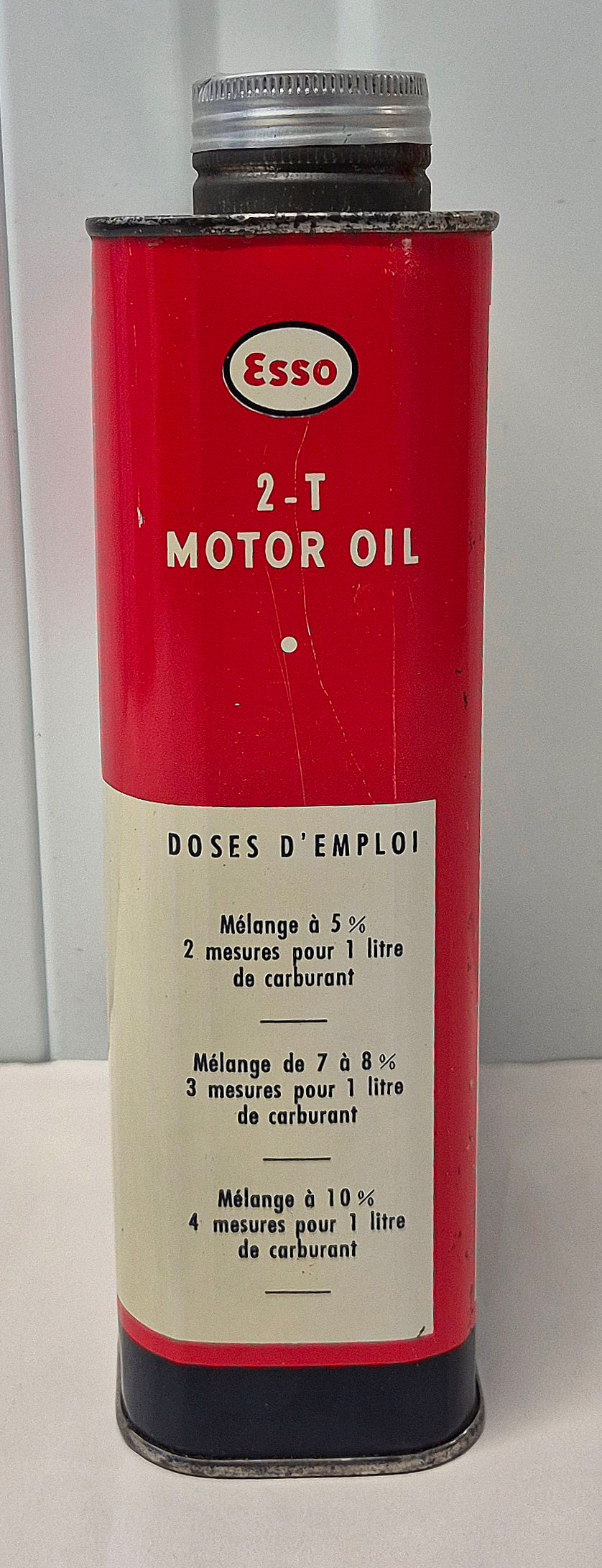 Bidon d'huile ESSO 2 Temps