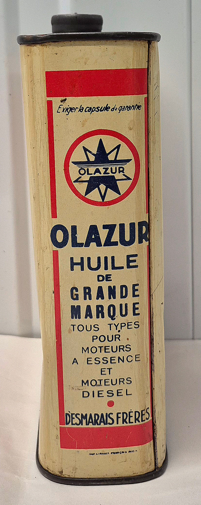 Bidon d'huile OLAZUR