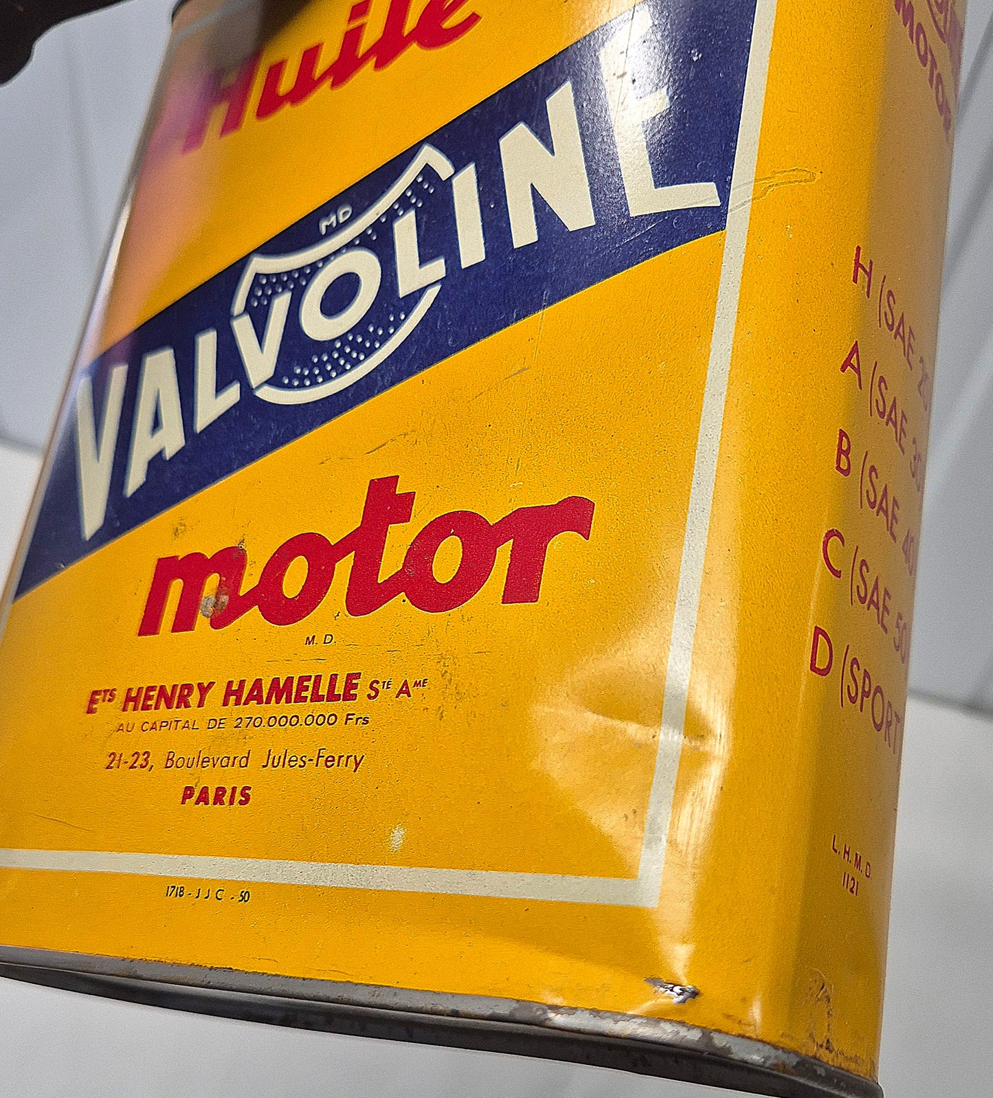 Bidon d'huile VALVOLINE