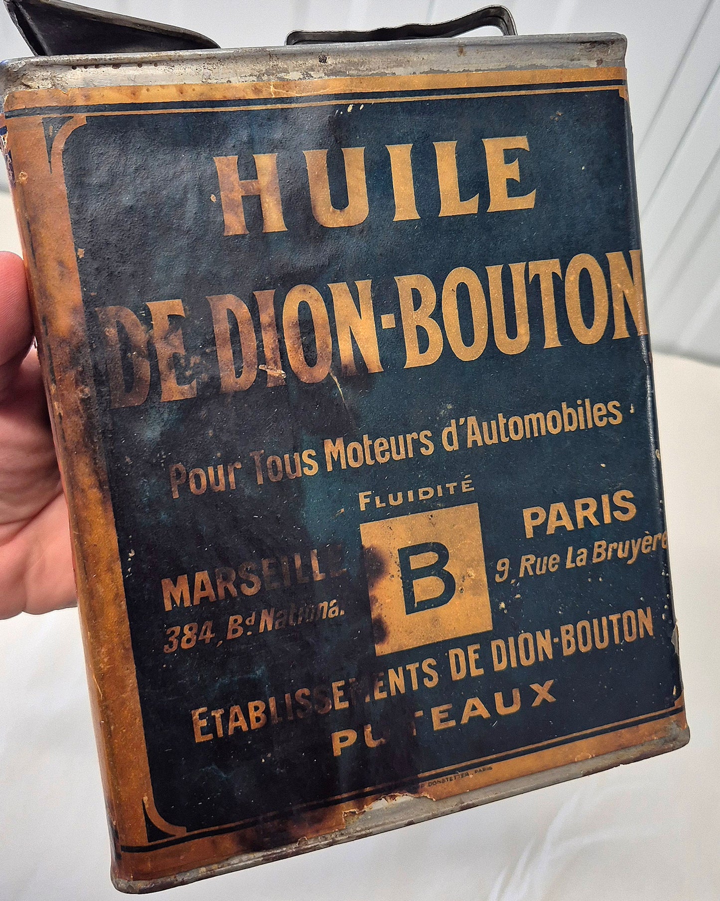 Bidon d'huile DE DION-BOUTON