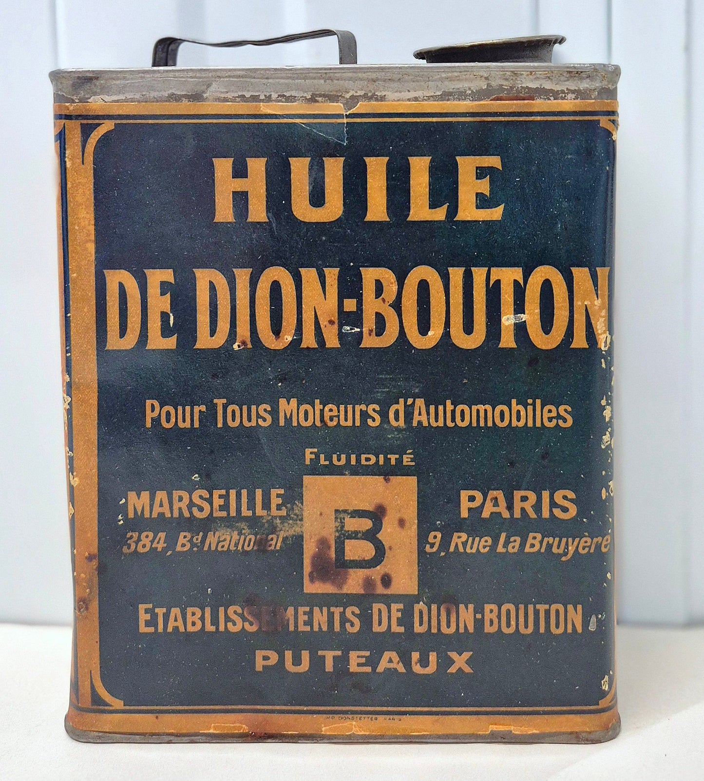 Bidon d'huile DE DION-BOUTON