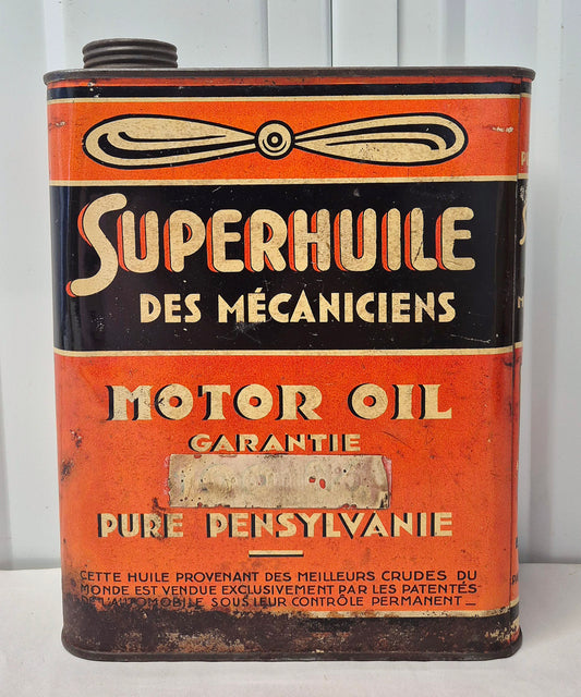 Bidon d'huile SUPERHUILE des mécaniciens