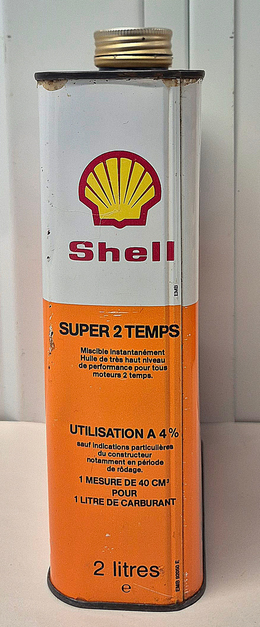Bidon d'huile SHELL 2 Temps