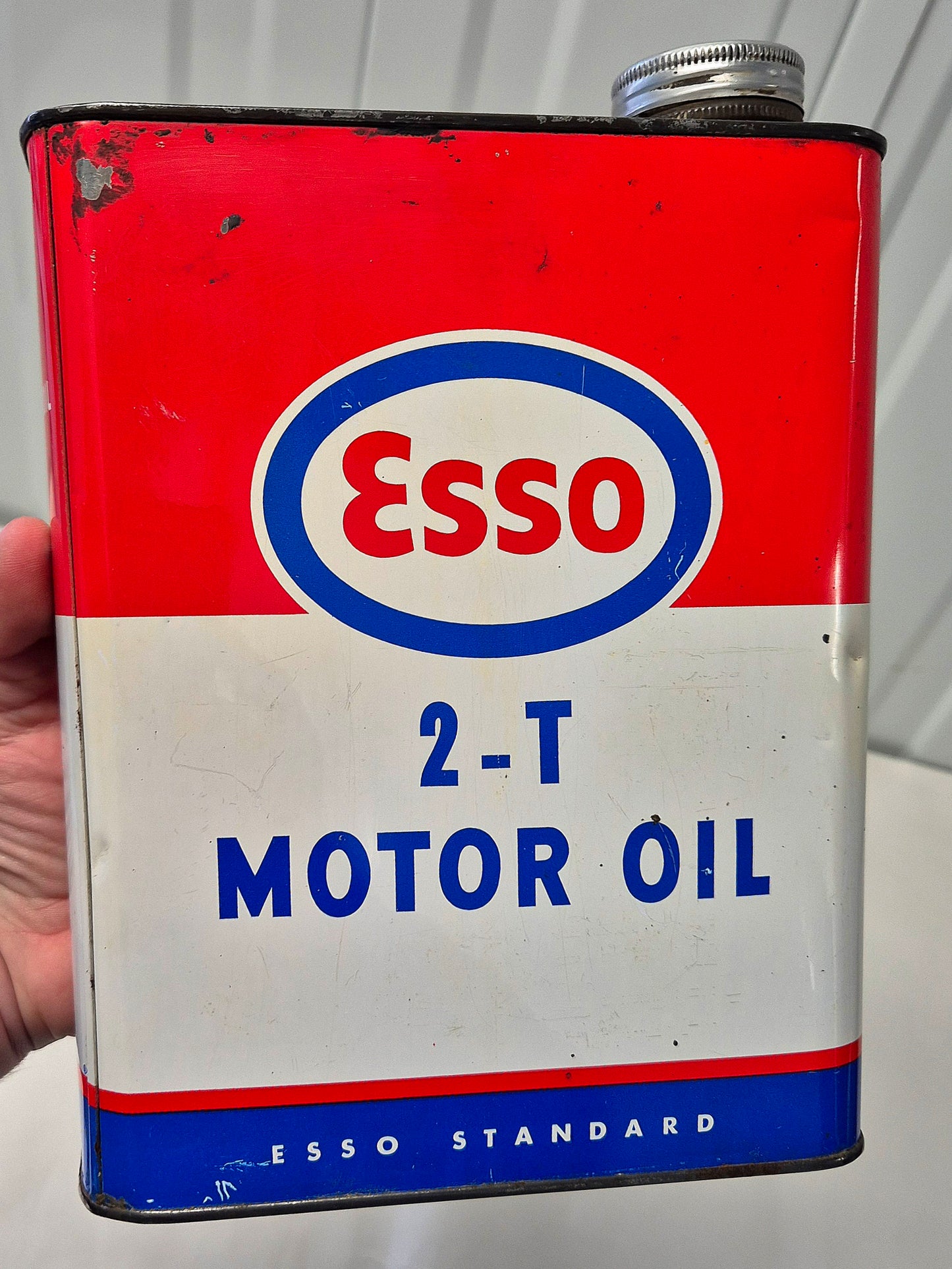 Bidon d'huile ESSO 2 Temps