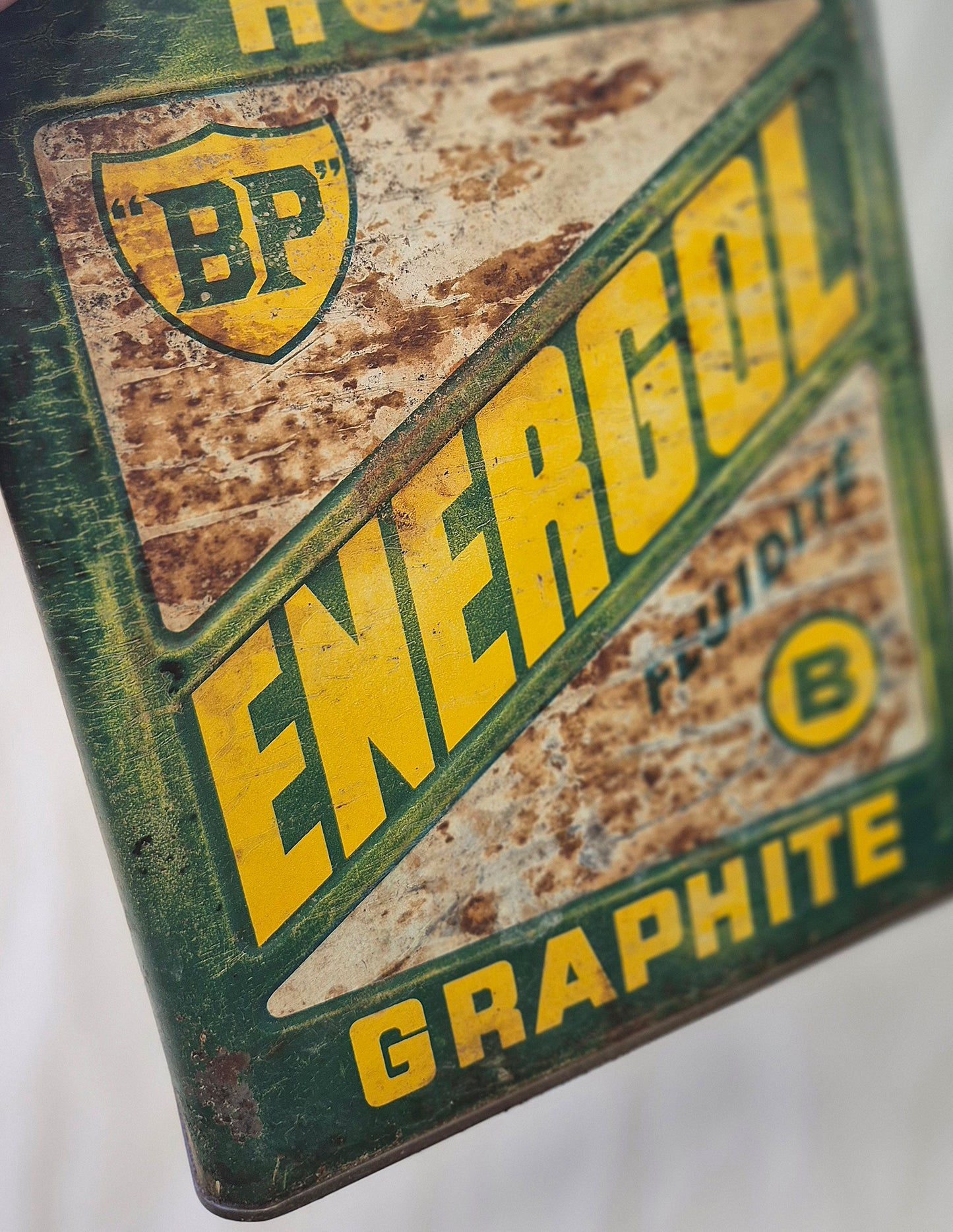 Bidon d'huile BP Energol vert
