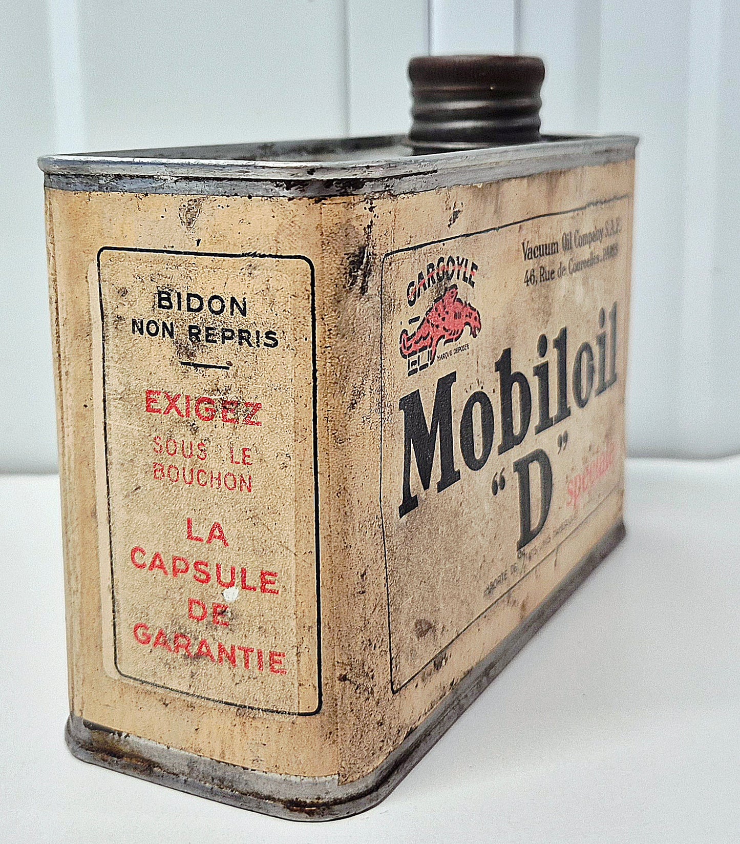 Bidon d'huile MOBILOIL D
