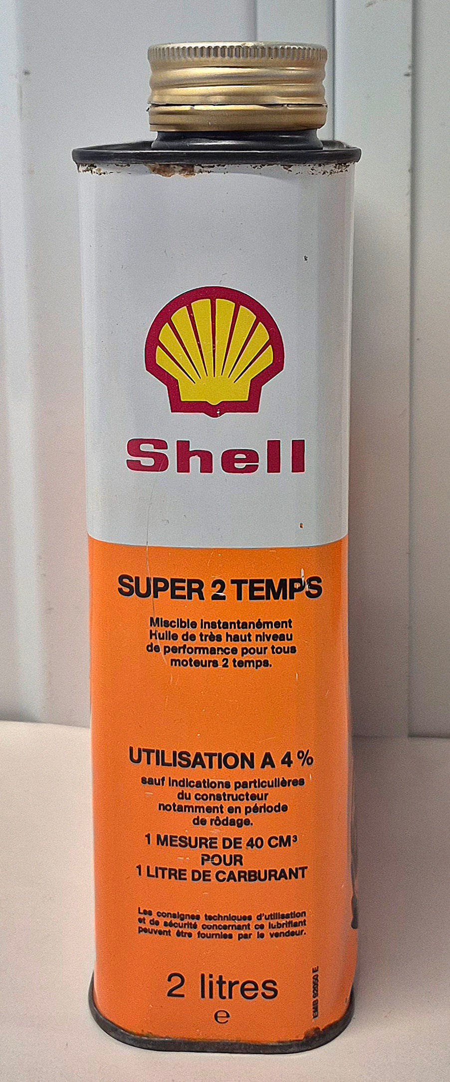 Bidon d'huile SHELL 2 Temps