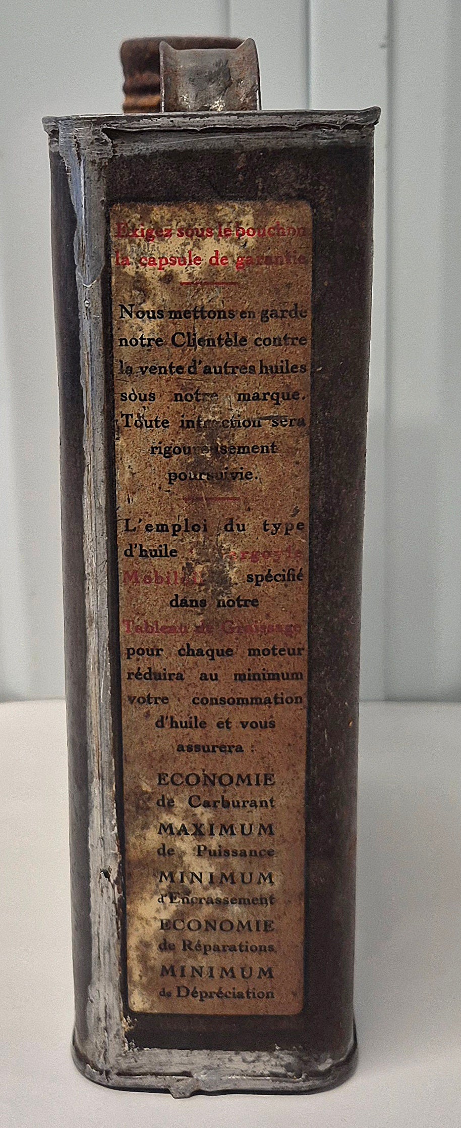 Bidon d'huile MOBILOIL C