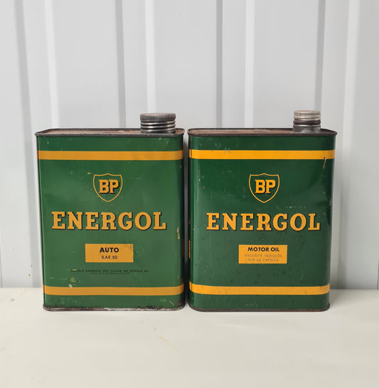 Lot de 2 bidons d'huile BP ENERGOL