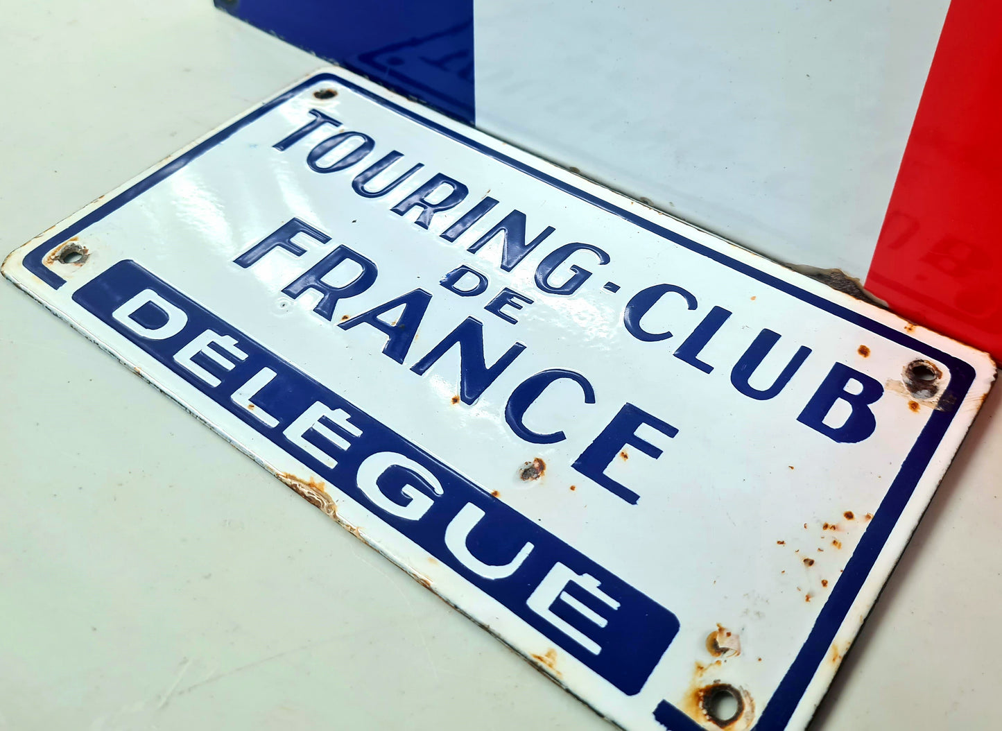 Plaque émaillée TOURING CLUB DE FRANCE x2